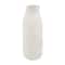 16" Cream Ceramic Abstract Wavy Vase with Textured Speckled Detailing